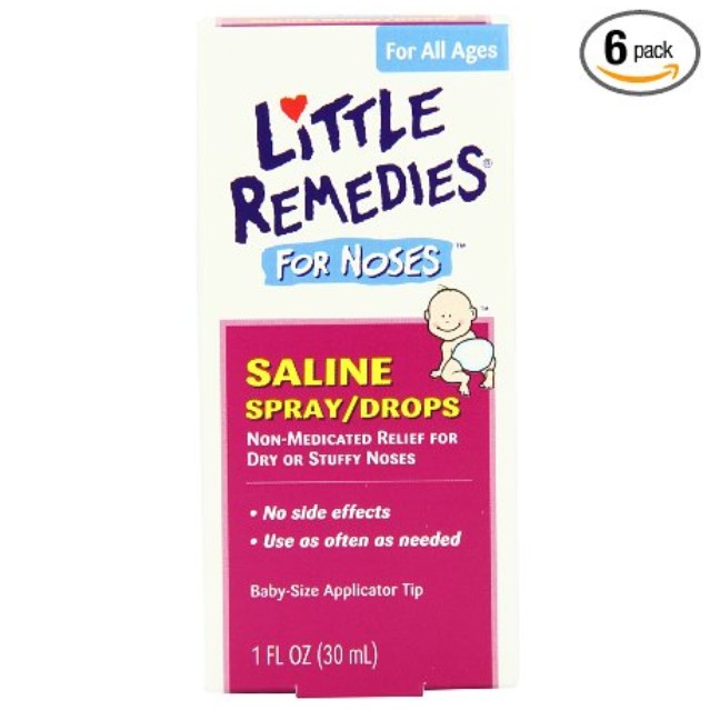 Little Remedies Noses Saline Spray/Drops, 1 Ounce-6 Boxes Total- Gently Wash Away Mucus for Ages Newborn and Up (pack of 6) ( Pack May Vary ) $12.81, free shipping after clipping coupon and using SS