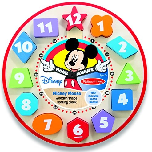 Melissa & Doug Disney Mickey Mouse Wooden Shape Sorting Clock, only $6.97