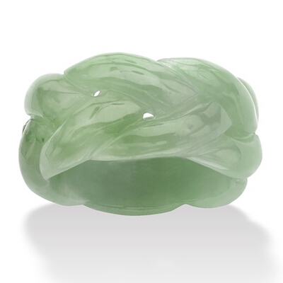 Genuine Green Jade Braided Eternity Ring   $57.94
