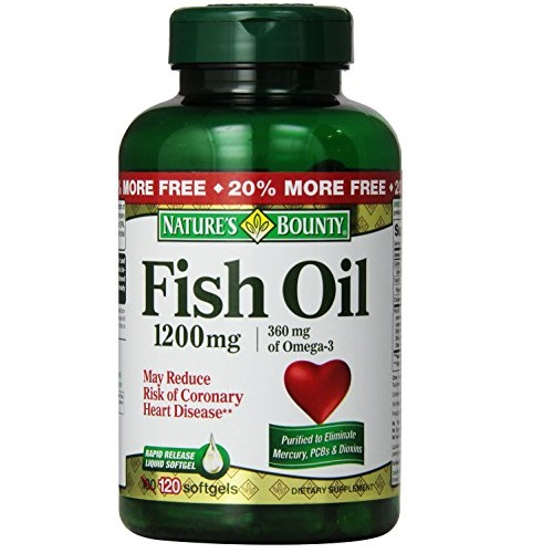 Nature's Bounty Fish Oil 1200 mg, 120 Count, only $6.43