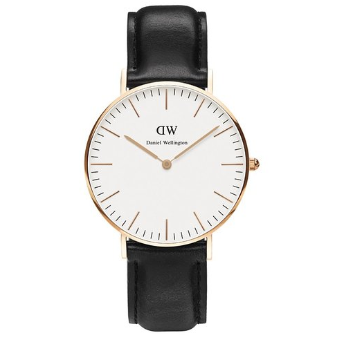 Daniel Wellington 0508DW Classic Sheffield women's watch White Dial Black Leather,$61.80 free shipping