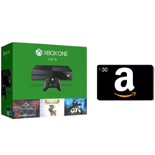 Xbox One 1TB Console - 3 Games Holiday Bundle + Amazon.com $30 Gift Card (Physical Card) $379