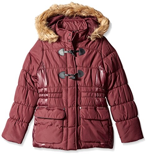 Jessica Simpson Faux-Fur Toggle Parka 女孩保暖外套，原价$94.00，现仅售$9.69