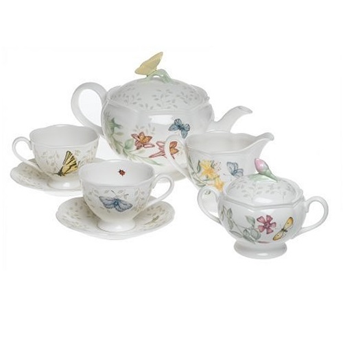 Lenox Butterfly Meadow 8-Piece Tea Set, Service for 2, White - 6386635 only $76.99, free shipping