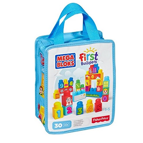 Mega Bloks First Builders 1-2-3 Count, 30-Piece (Bag),  only$7.96