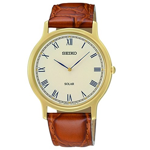 Seiko Men's SUP876 Analog Display Japanese Quartz Brown Watch，$81.90& FREE Shipping
