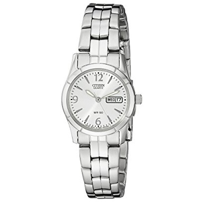 Citizen Women's EQ0540-57A Analog Display Japanese Quartz Silver-Tone Watch, only $49.03 , free shipping