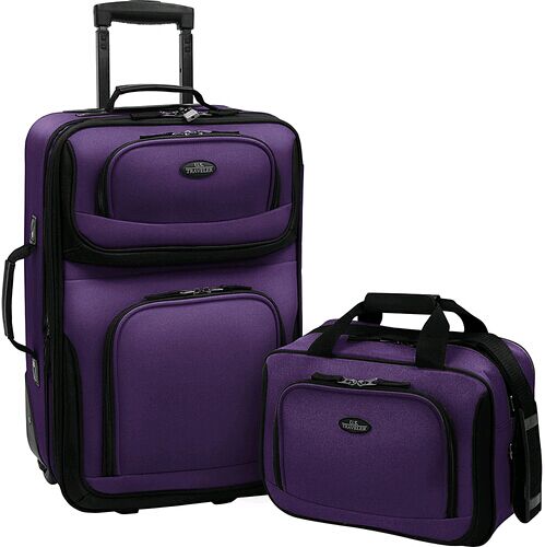 Traveler's Choice Rio 2-Piece Lightweight Carry-On Luggage Set NEW $29.99 Free shipping