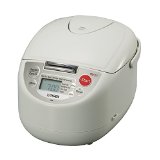 Tiger JBA-A18U-WL 10-Cup (Uncooked) Micom Rice Cooker with Food Steamer & Slow Cooker, White $113.99 FREE Shipping