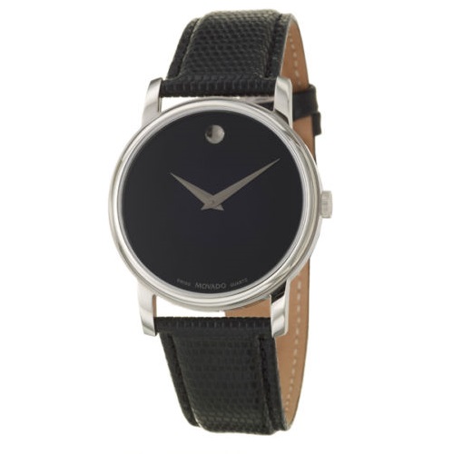 MOVADO Museum Black Dial Black Leather Strap Men's Watch Item No. 2100002, only $149.99, free shipping after using coupon code
