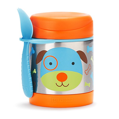 Skip Hop Baby Zoo Little Kid and Toddler Insulated Food Jar and Spork Set, Holds 325 mL / 11 fl oz, Multi Darby Dog, only $12.99