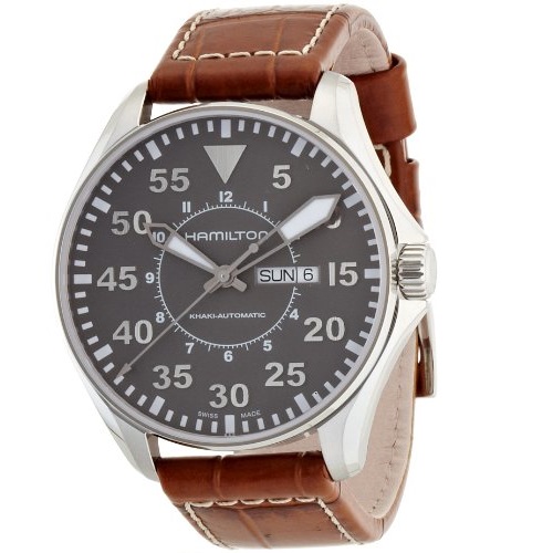 Hamilton Men's H64715885 Khaki Pilot Grey Dial Watch, only $595.00, free shipping