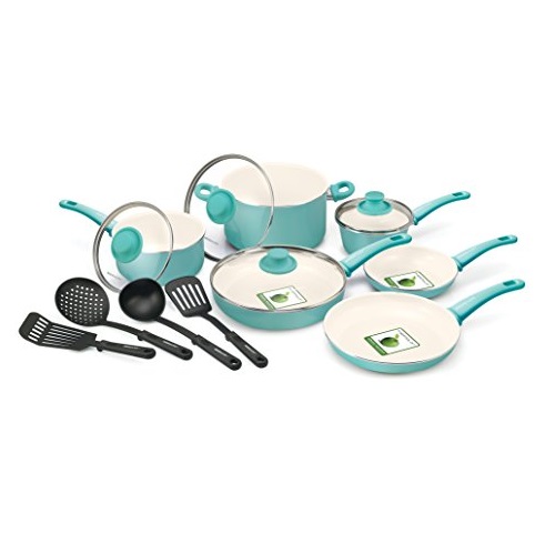 GreenLife CW000531-002 Soft Grip Absolutely Toxin-Free Healthy Ceramic Nonstick Dishwasher/Oven Safe Stay Cool Handle Cookware Set, 14-Piece,, only $65.33, free shipping