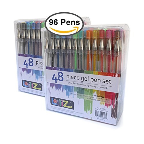 LolliZ 96 Gel Pen Premium Set - 2 Pack of 48 each ., only $9.99