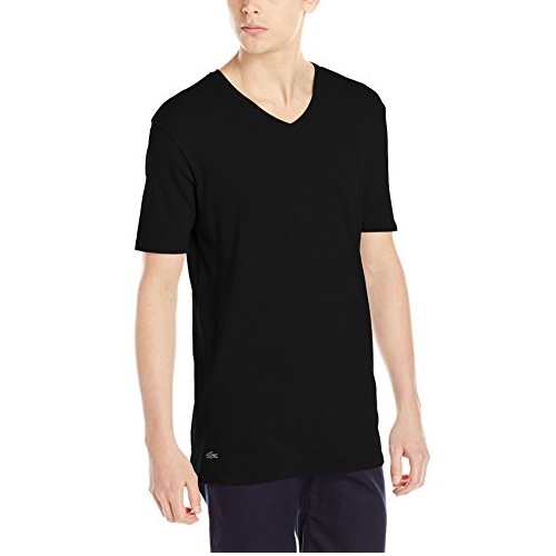 Lacoste Men's Cotton Modal V-Neck Short Sleeve Sleep T-Shirt, only $14.99