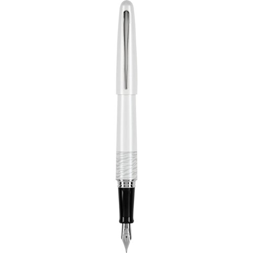 Pilot MR Animal Collection Fountain Pen; Matte White with Tiger Accent, Fine Stainless Steel Nib, Black Ink (91141)  , Stainless Steel Nib, Refillable, only $13.48