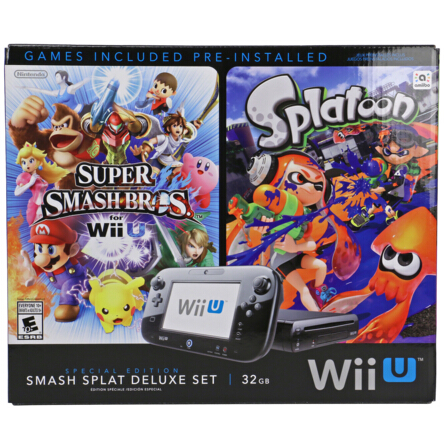 New Nintendo Wii U Console With Super Smash Bros Splatoon and Bundle Deluxe Set   $299.99