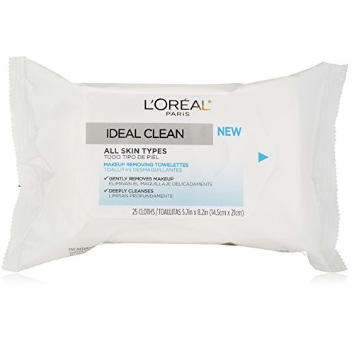 L'Oreal Ideal Clean 卸妆、清洁用湿巾, 25片，原价$4.49，现仅售$3.49，免运费！
