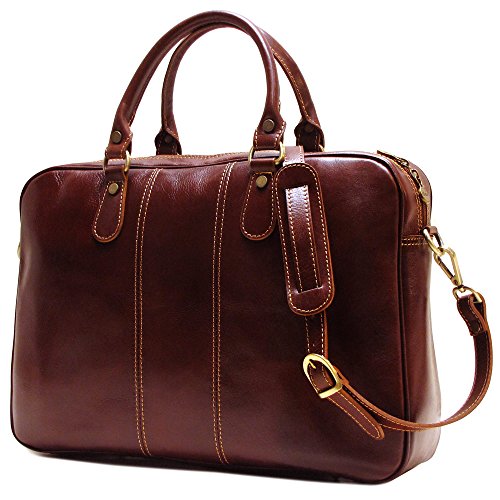Floto Venezia Slim Brown Briefcase Attache Lap-top Case, only $148.85, free shipping