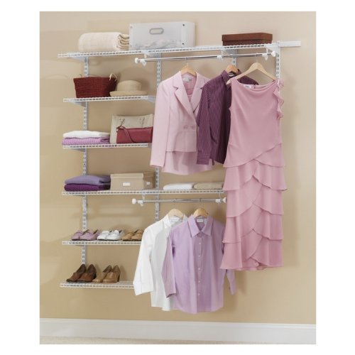 Rubbermaid Configurations Custom Closet Deluxe Kit, White, 3-6 Foot, FG3H8800WHT, only $68.93, free shipping