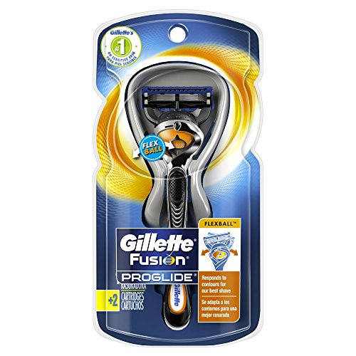 Gillette Fusion Proglide 鋒隱超順動力剃鬚刀，附帶2刀頭，原價$14.29，現點擊coupon后僅售$7.06，免運費
