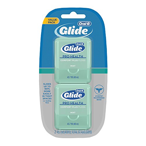 Oral-B Glide Pro-Health Comfort Plus 薄荷味牙线，40米/盒，共2盒，原价$18.90，现点击coupon后仅售$2.17