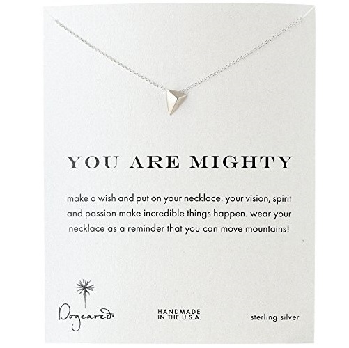 Dogeared Sterling Silver You Are Mighty Reminder Necklace, 18