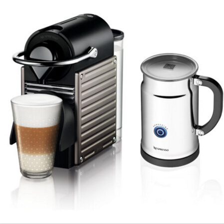 Nespresso Pixie Espresso Maker With Aeroccino Plus Milk Frother, Electric Titan  $139.99