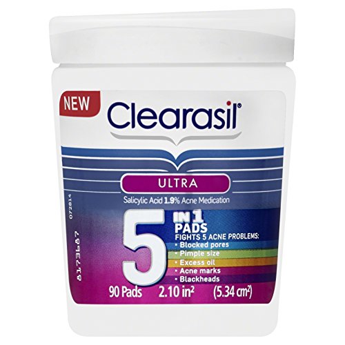 史低价！Clearasil Ultra 5合1强效排毒祛痘洁肤棉，90片，原价 $7.97，现点击coupon后仅售$5.58，免运费