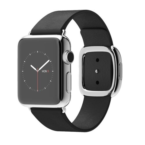 New Apple Watch 38mm Medium Stainless Steel with Modern Buckle - Black only $529.99, free shipping