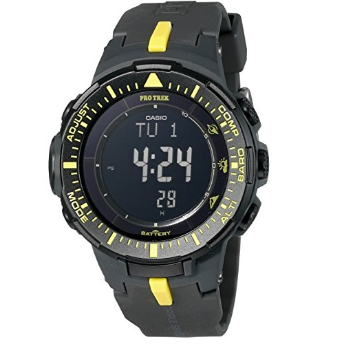 Casio Men's PRG-300-1A9CR Pro Trek Triple Sensor Tough Solar Digital Display Quartz Black Watch, only $84.00, free shipping