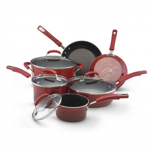 Rachael Ray Hard Enamel Nonstick Cookware Set (10-Piece)  $97.99