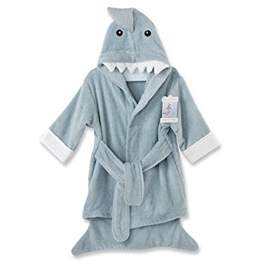 史低價！Baby Aspen  Let the Fun Begin 鯊魚連帽浴袍，原價$44.00，現僅售$24.45