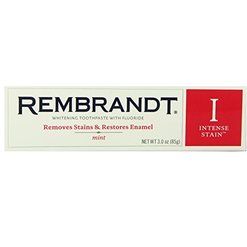 Rembrandt Toothpaste, Intense Stain, Mint Flavor, 3-Ounce Tub, only $4.36