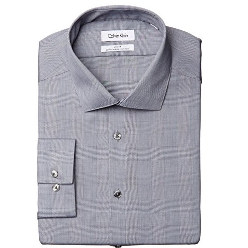Calvin Klein 男士纯棉免熨衬衫，原价$75.00，现仅售$18.99