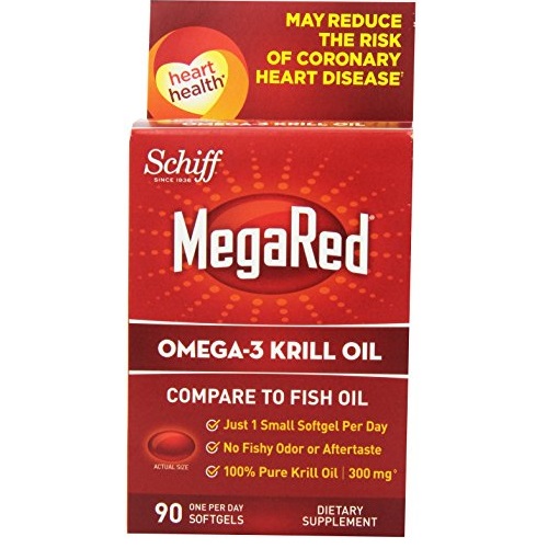 Schriff Megared Omega 3 Krill Oil 300 mg Softgels, 90 Count, only $13.81, free shipping after clipping coupon and using SS