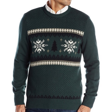 Dockers Men's Christmas Tree and Snowflake Holiday Party Crew-Neck Sweater $6.00 FREE Shipping on orders over $49
