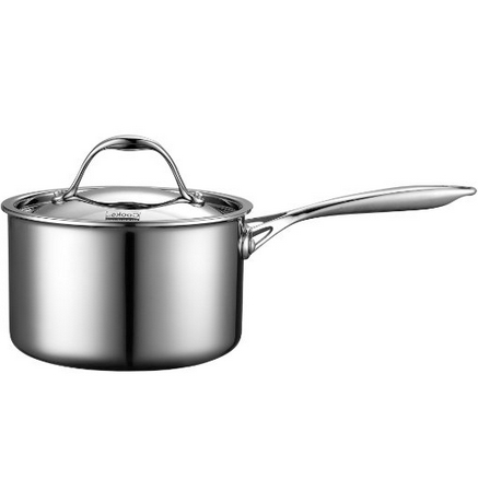 史低價！Cooks Standard複合結構不鏽鋼3誇脫帶蓋煮鍋$29.97