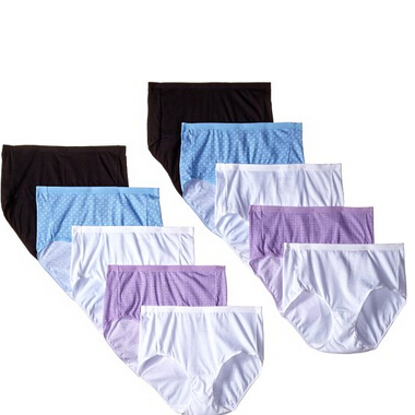 Hanes Women's Comfort Blend Low Rise Modern Brief (Pack of 10)  $11.99