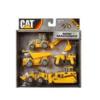 Toy State CAT 3寸迷你版仿真玩具车5件套，原价	$9.99，现仅售$4.63