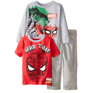 Marvel Boys' Spiderman 3 Piece Tricot Set with 2 Tees  $10.83