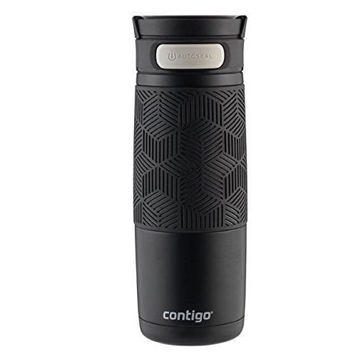 Contigo AUTOSEAL Transit Stainless Steel Travel Mug, 16 oz, Matte Black with Black Accent Lid, only $13.89