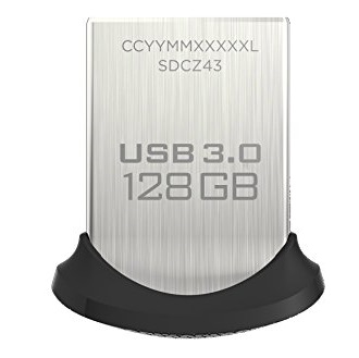 SanDisk Ultra Fit 128GB USB 3.0 Flash Drive (SDCZ43-128G-GAM46) [Newest Version], only $31.99