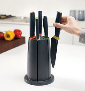 Joseph Joseph 6-Piece Knife Set with Rotating Knife Block, Elevate, only $61.50, free shipping