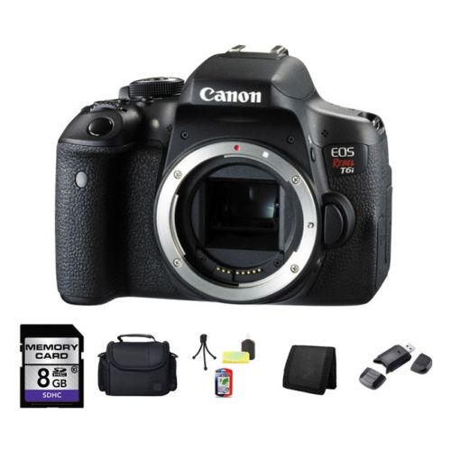 Canon EOS Rebel T6i 750D Digital SLR Camera (Body) 0591C001 8GB Full Kit, only $499.00, free shipping