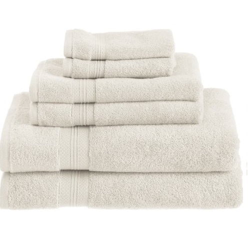 Pinzon 650-Gram 皮马棉毛巾6件套，象牙白，原价$36.99，现仅售$15.14