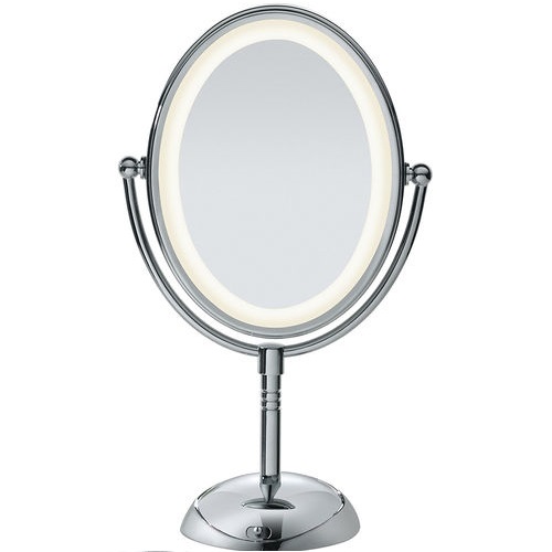 Conair True Glow Oval 双面带光源化妆镜，原价$39.99，现仅售$29.99