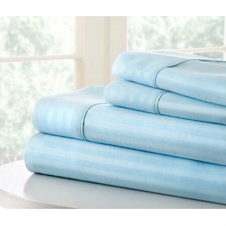 Soft Bedding Essentials Luxury Dobby Stripe Bed Sheets - 4 Piece Set  $26.09