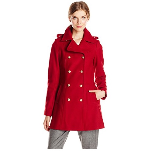 Via Spiga Women's Double-Breasted Military Wool-Blend Coat, only $66.31, free shipping