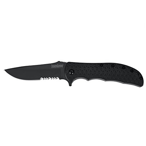 Kershaw 3650CKTST Black Volt II Serrated Folding SpeedSafe Knife, only $24.85